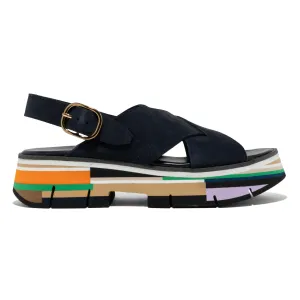 Homers Femme Duyba Suède Navy Inversé