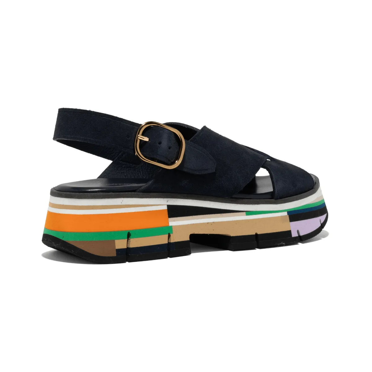 Homers Femme Duyba Suède Navy Inversé
