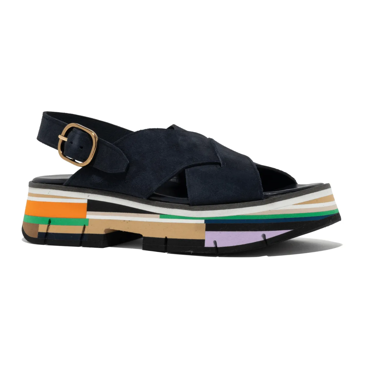 Homers Femme Duyba Suède Navy Inversé