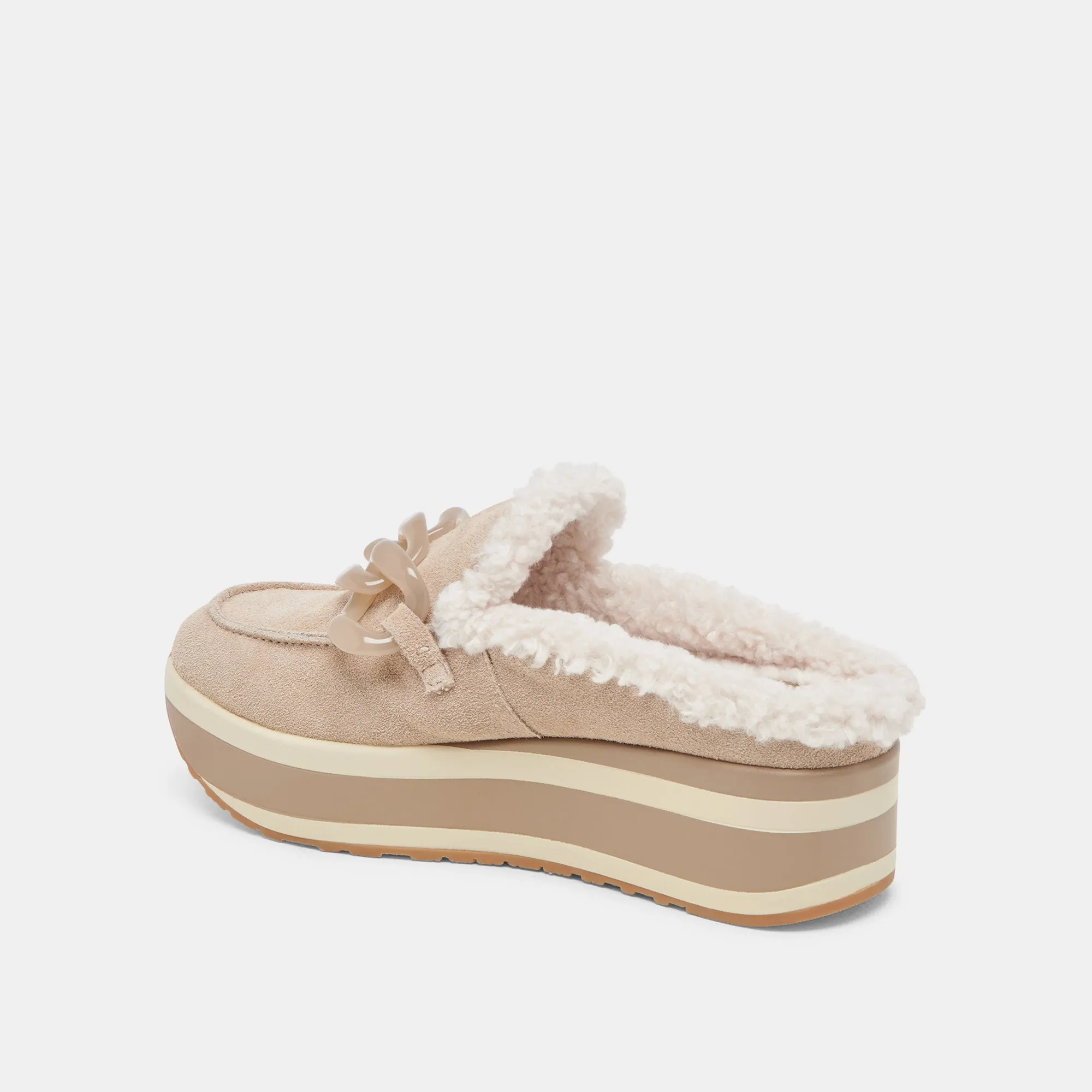 JAMEY BASKETS DOUCE PELUCHE SUÈDE TAUPE