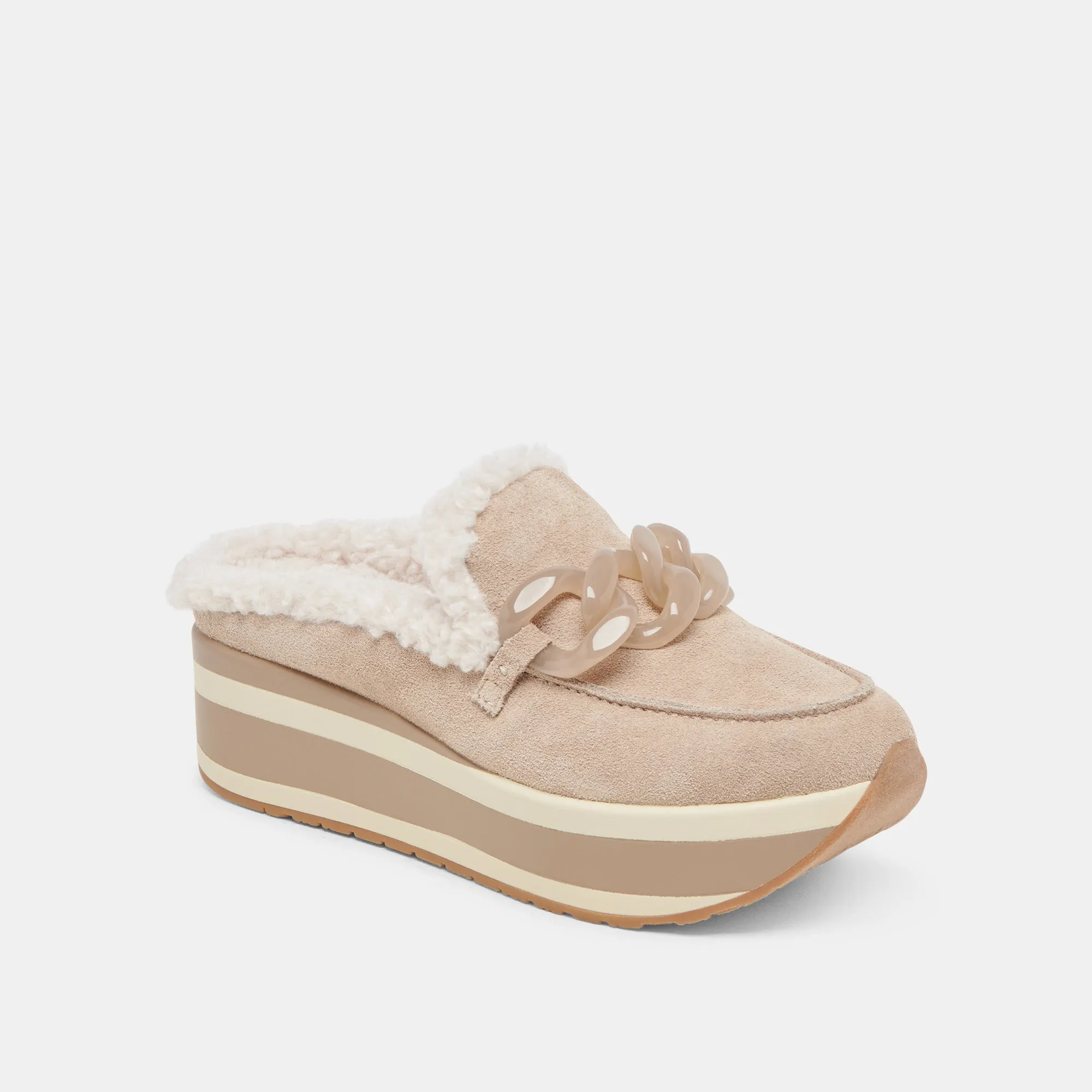 JAMEY BASKETS DOUCE PELUCHE SUÈDE TAUPE