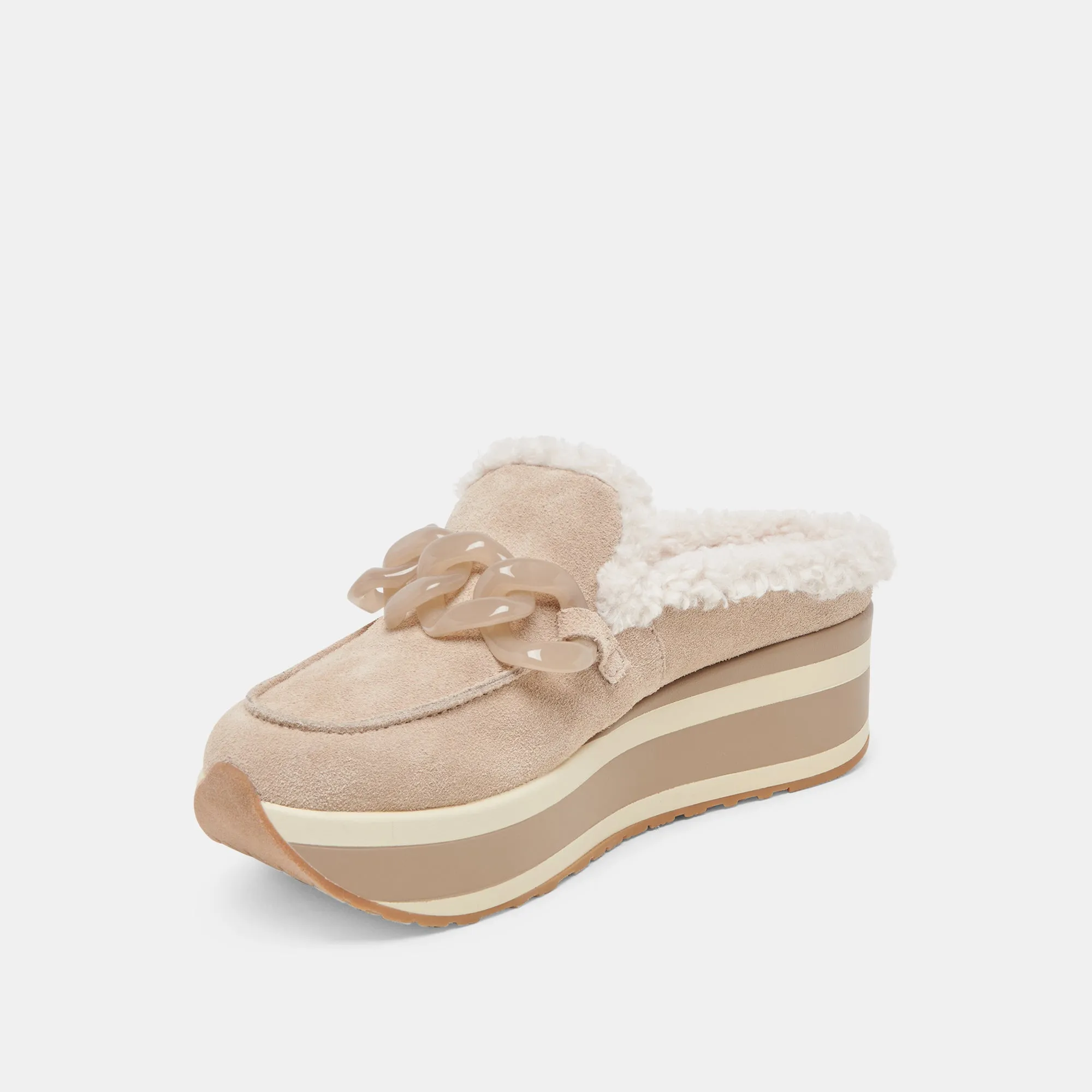 JAMEY BASKETS DOUCE PELUCHE SUÈDE TAUPE