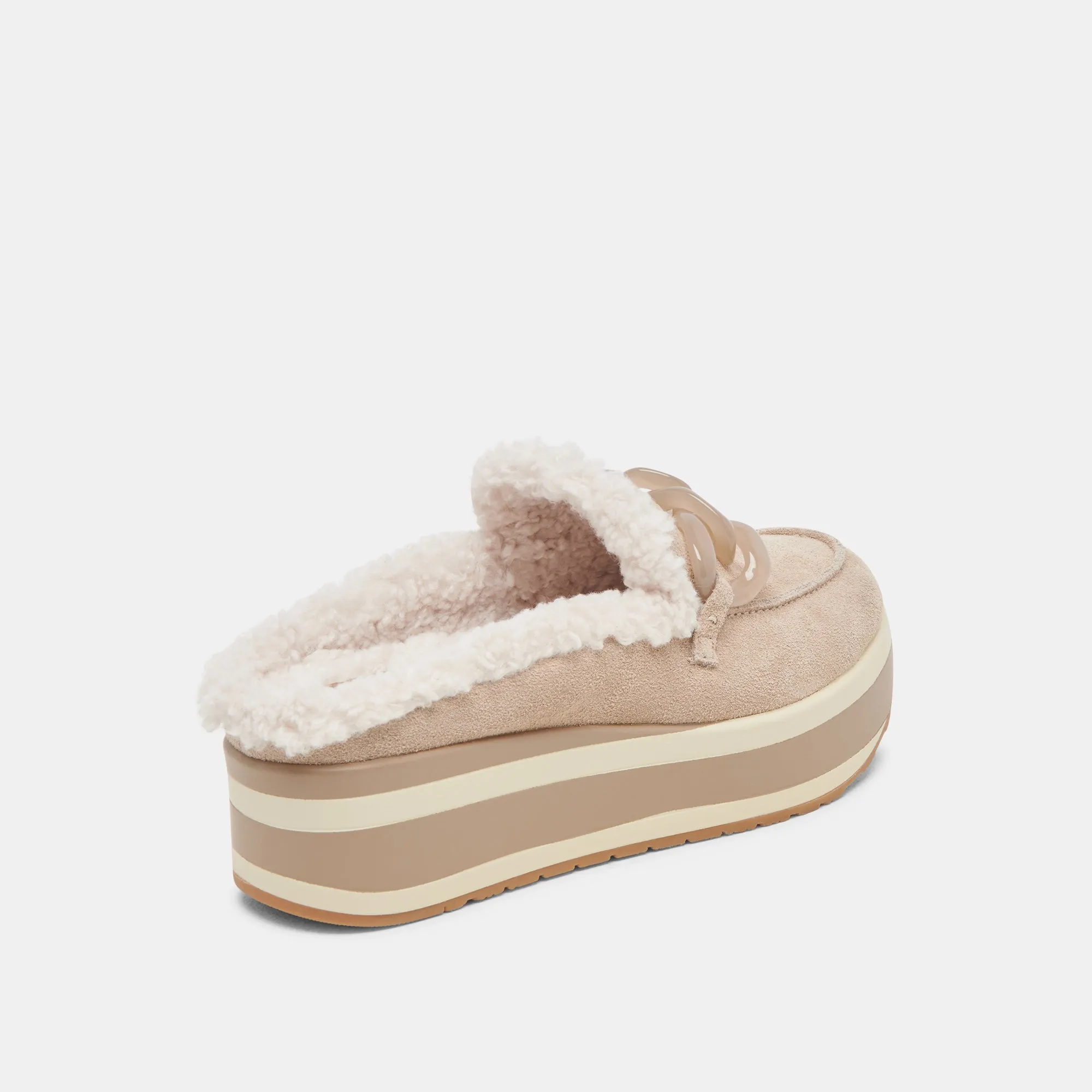 JAMEY BASKETS DOUCE PELUCHE SUÈDE TAUPE