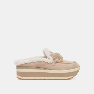 JAMEY BASKETS DOUCE PELUCHE SUÈDE TAUPE