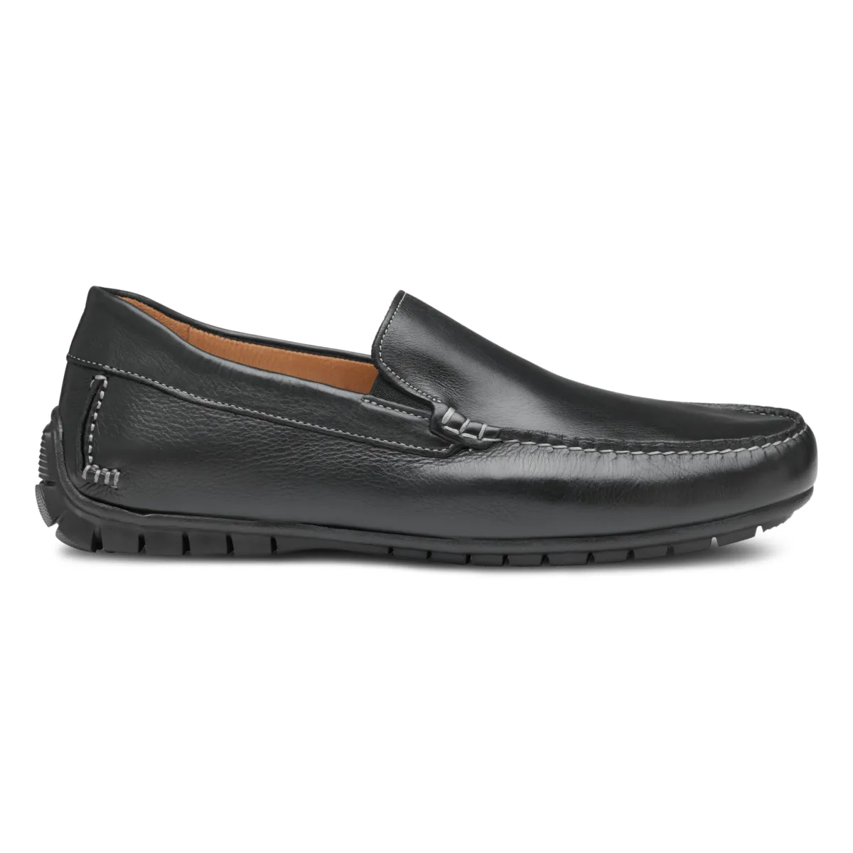 Johnston & Murphy Hommes Cort Moc Venise Noir Cuir Pleine Fleur