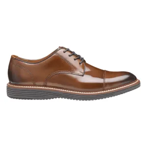 Johnston & Murphy Chaussures habillées pour homme Upton à bout cap-toe en cuir pleine fleur beige