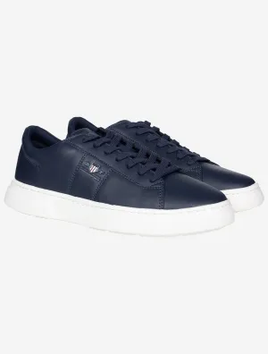 Joree Basket en Cuir Marine