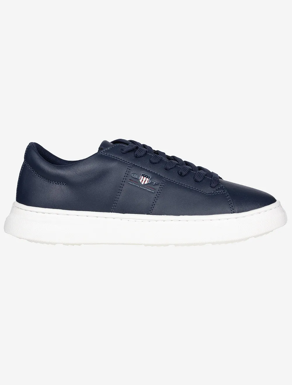 Joree Basket en Cuir Marine