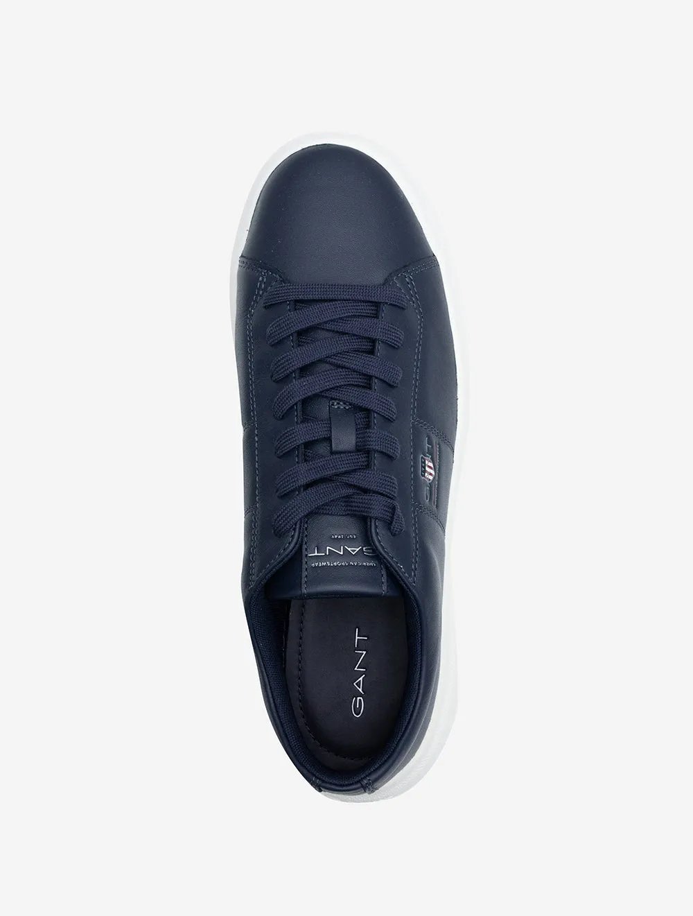 Joree Basket en Cuir Marine