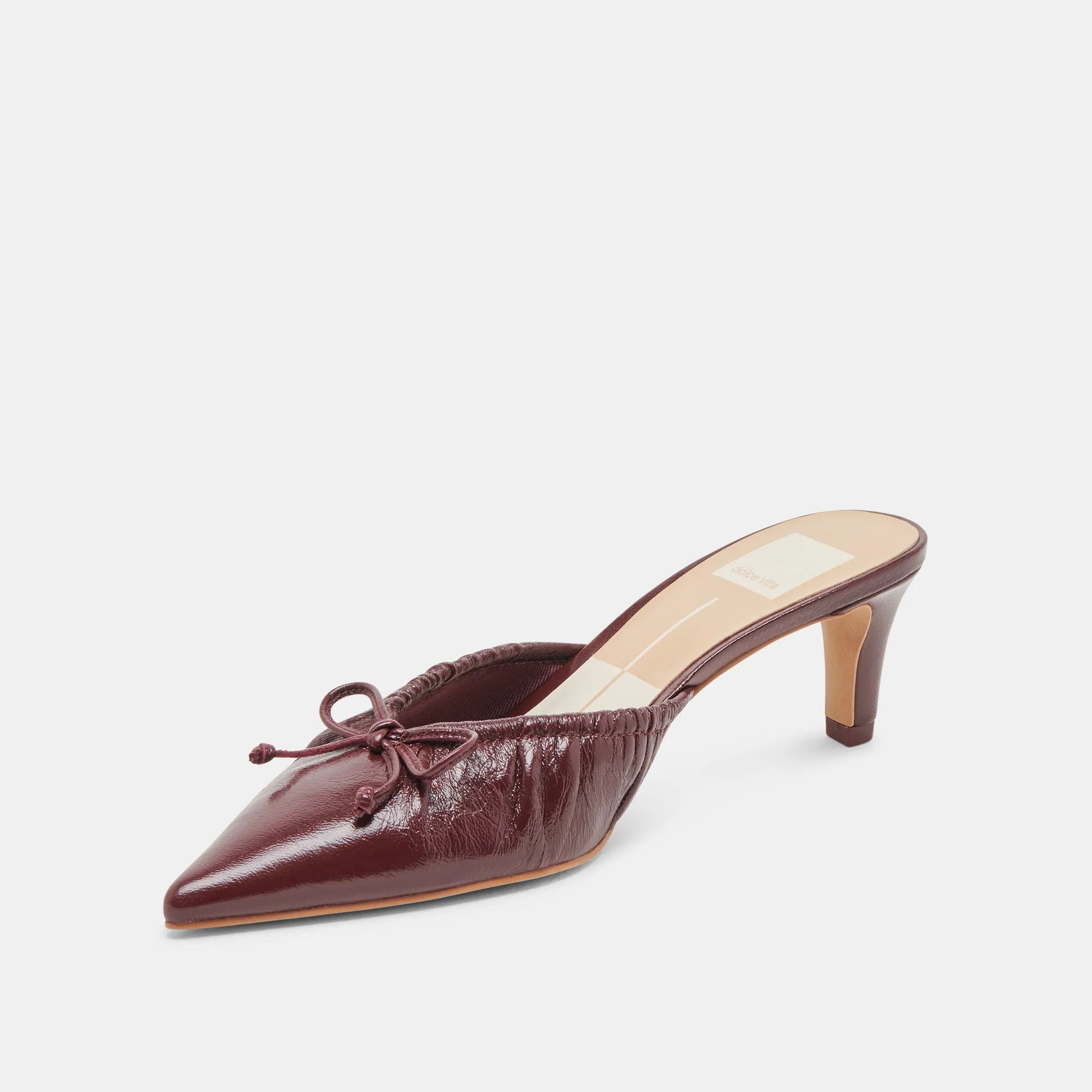 KAIRI TALONS MID CRANBERRY PATENT FROISSÉ