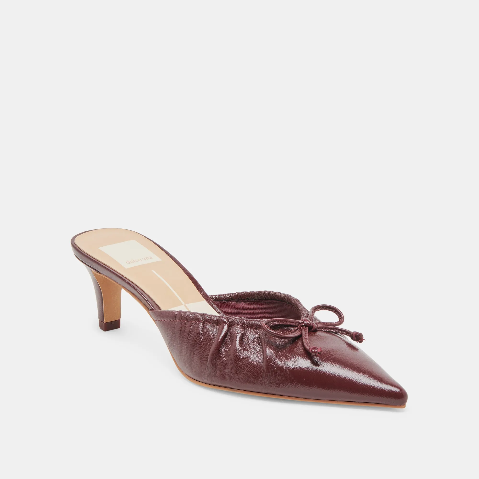 KAIRI TALONS MID CRANBERRY PATENT FROISSÉ