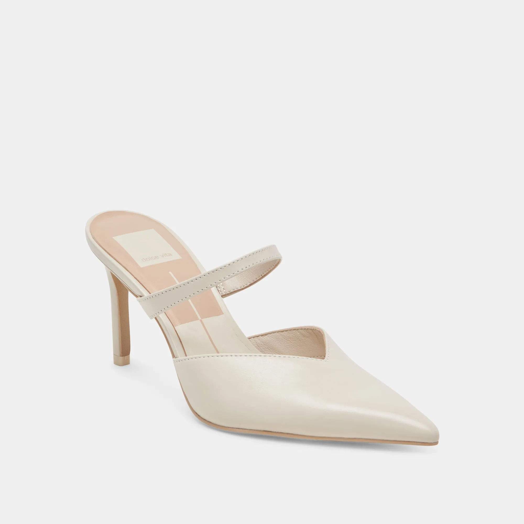 KANIKA TALONS BLANC PATINÉ GRAINÉ