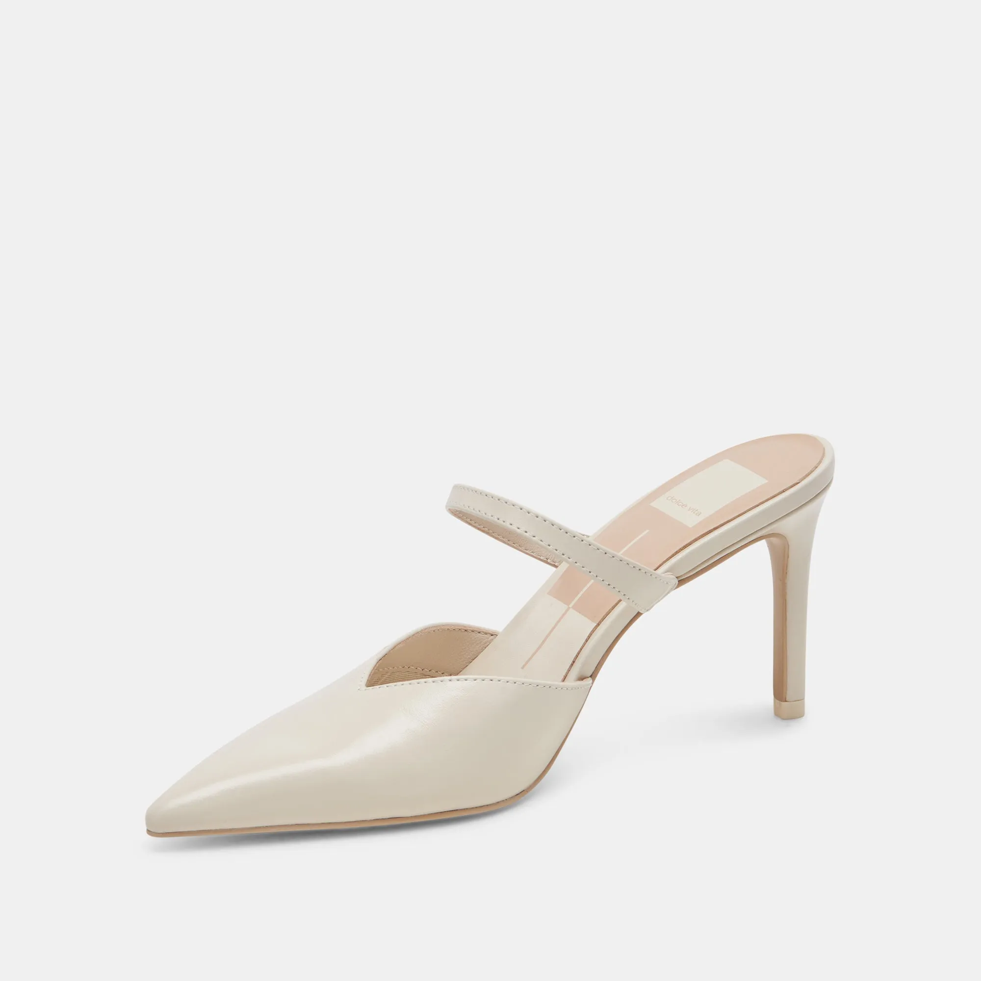 KANIKA TALONS BLANC PATINÉ GRAINÉ