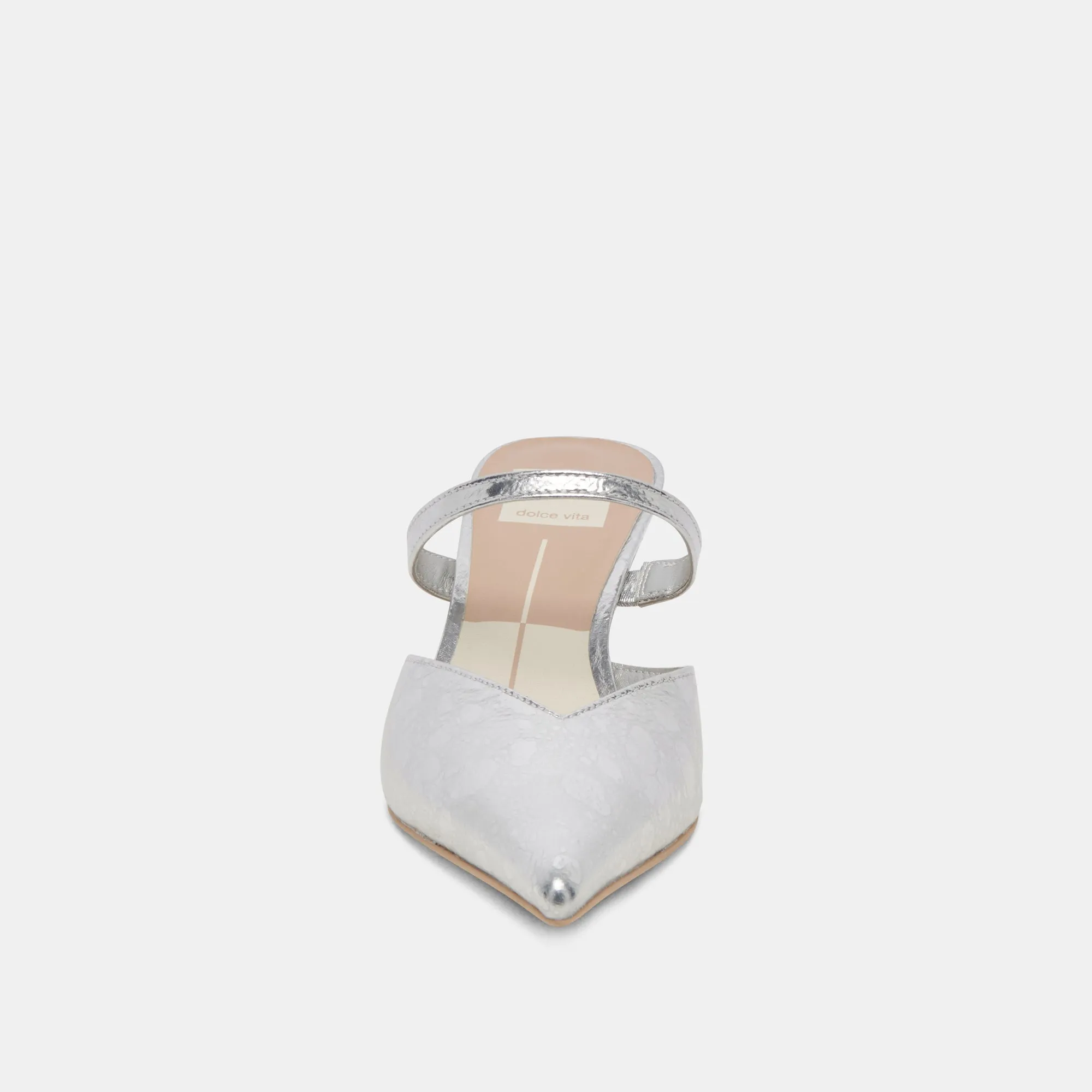 KANIKA TALONS MOYENS ARGENT CUIR DISTRESSÉ