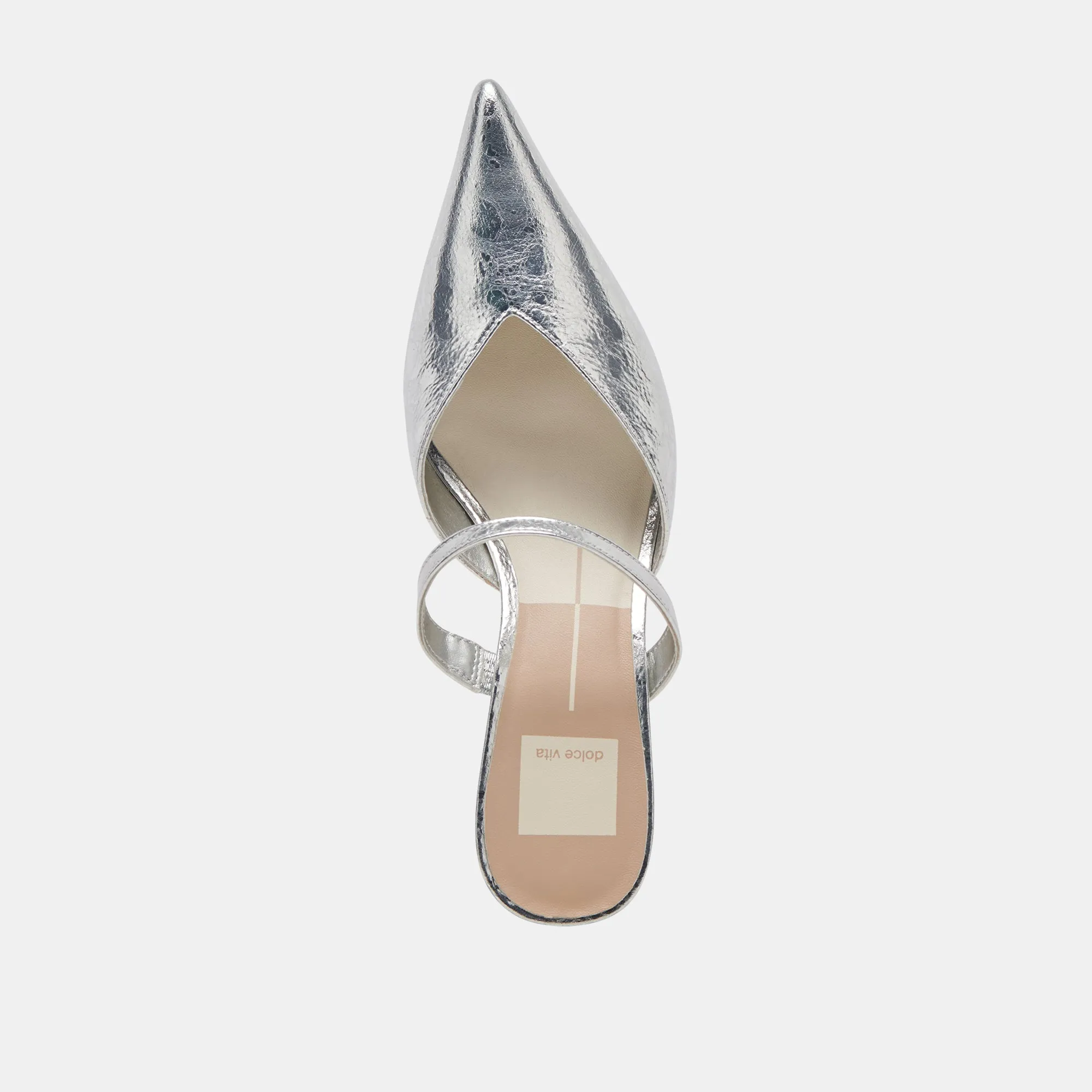 KANIKA TALONS MOYENS ARGENT CUIR DISTRESSÉ