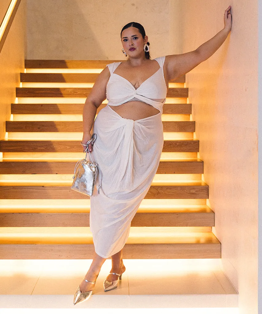 KANIKA TALONS MOYENS ARGENT CUIR DISTRESSÉ