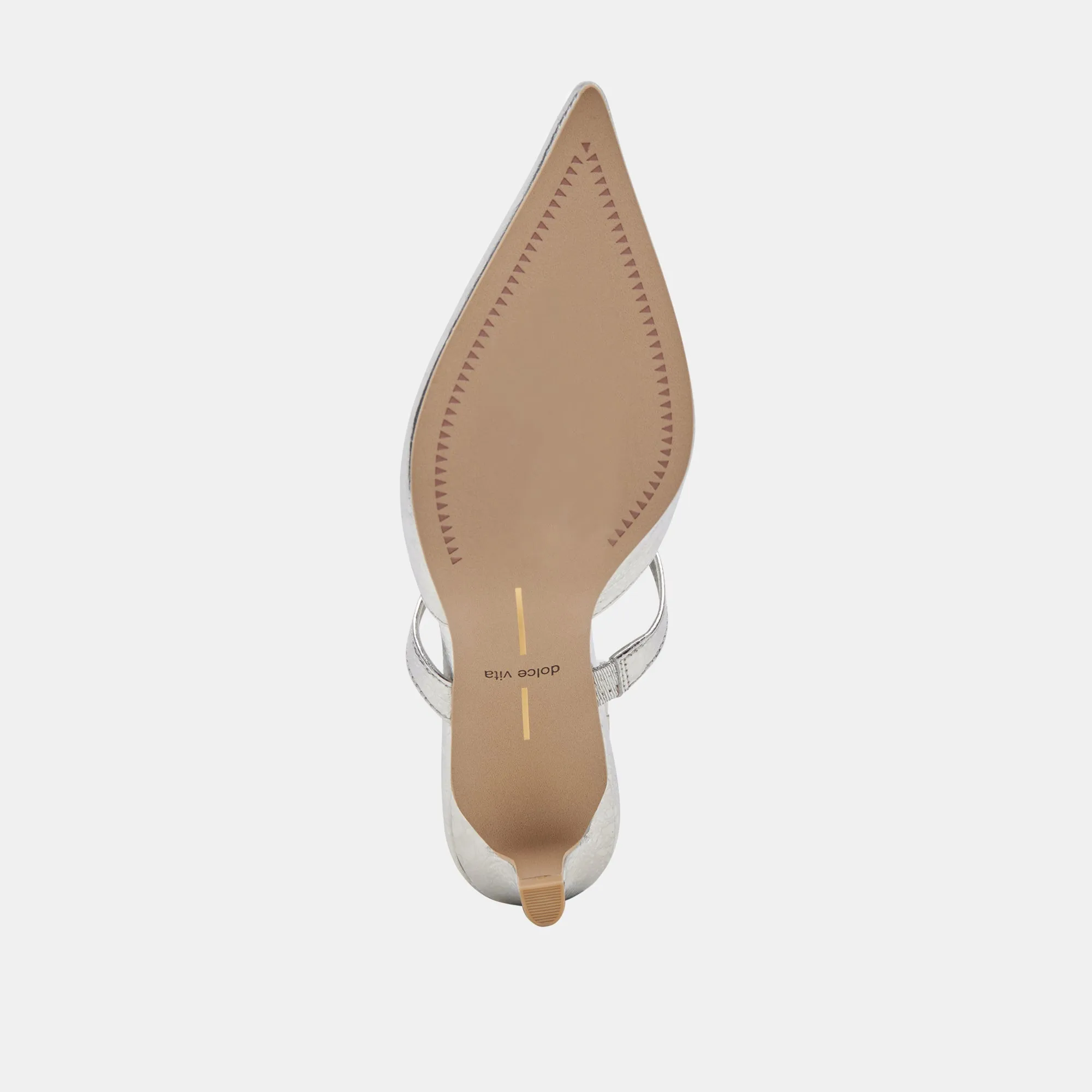 KANIKA TALONS MOYENS ARGENT CUIR DISTRESSÉ