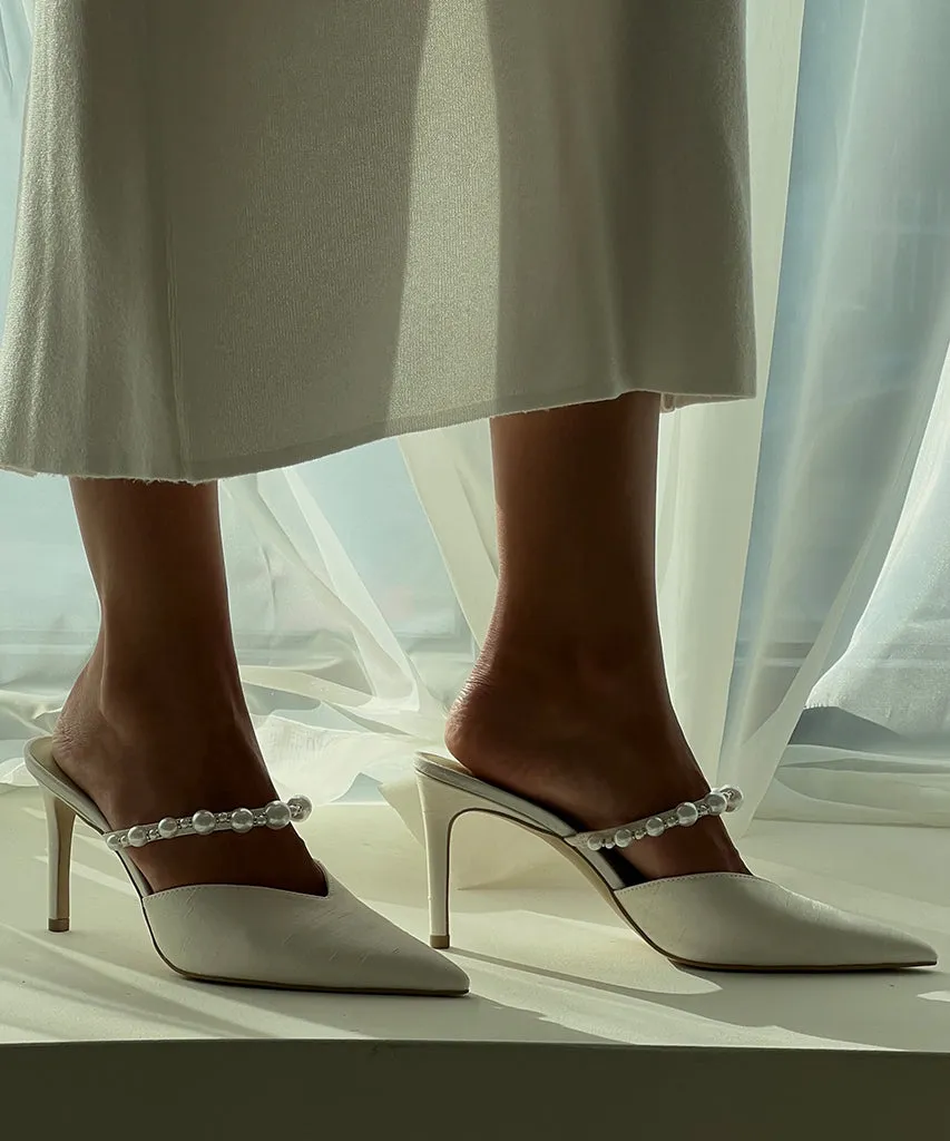 KANIKA PEARL TALONS SOIE VANILLE