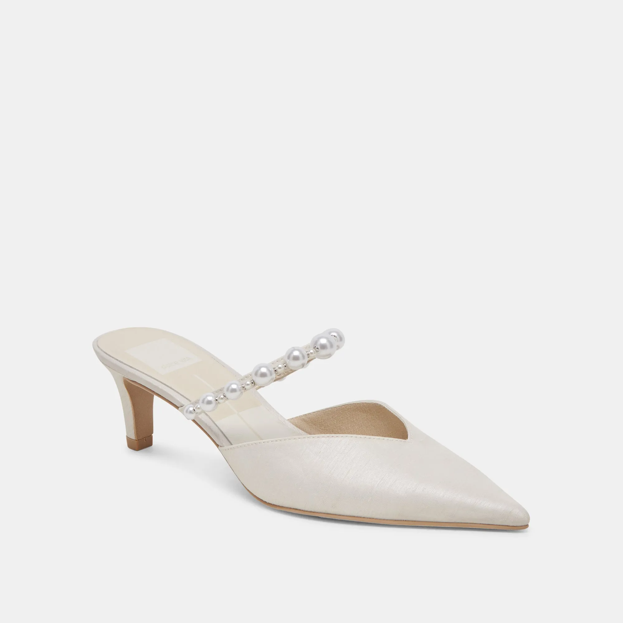 KANIKA PEARL TALONS MOYENS PERLES VANILLE