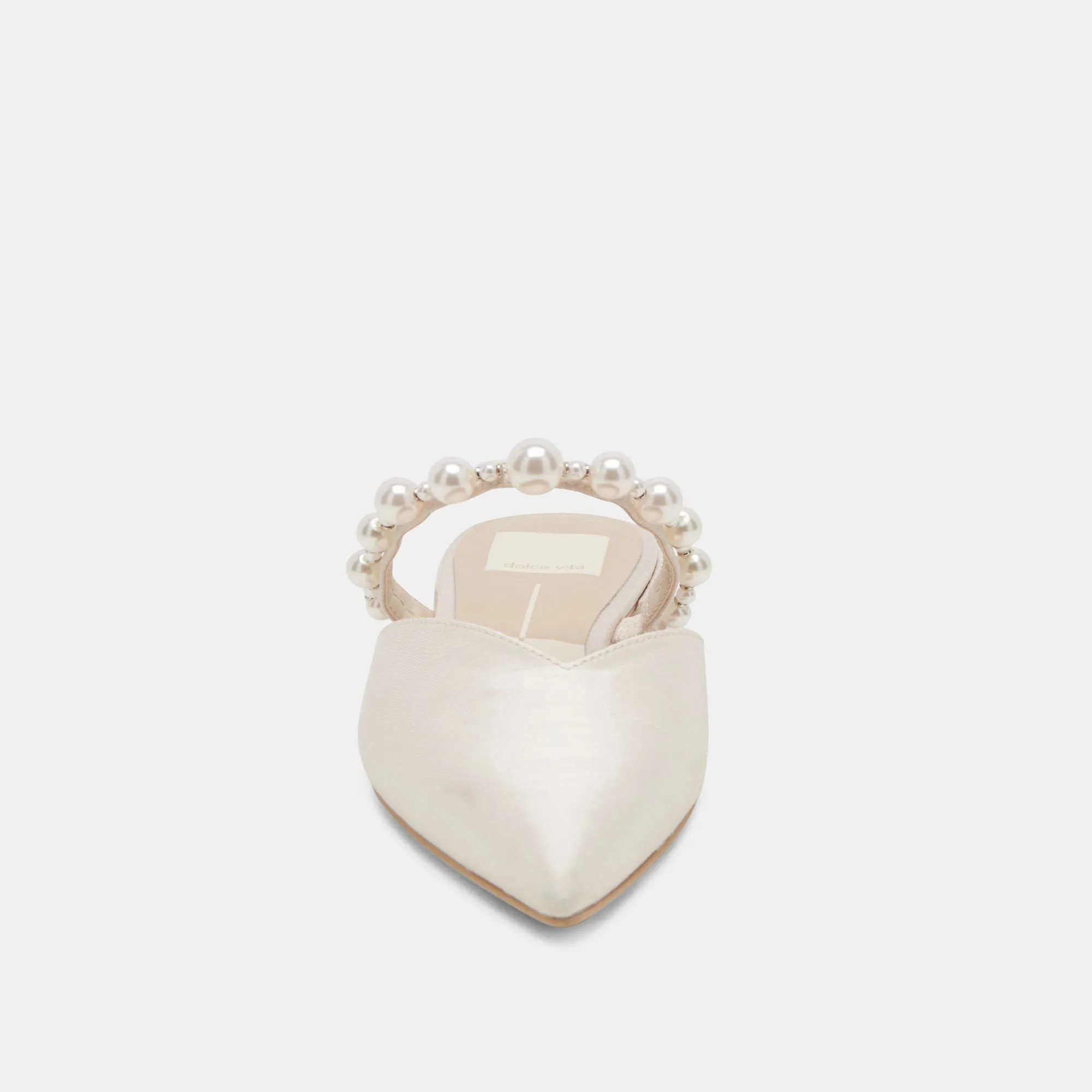 KANIKA PEARL WIDE FLATS PERLES VANILLE