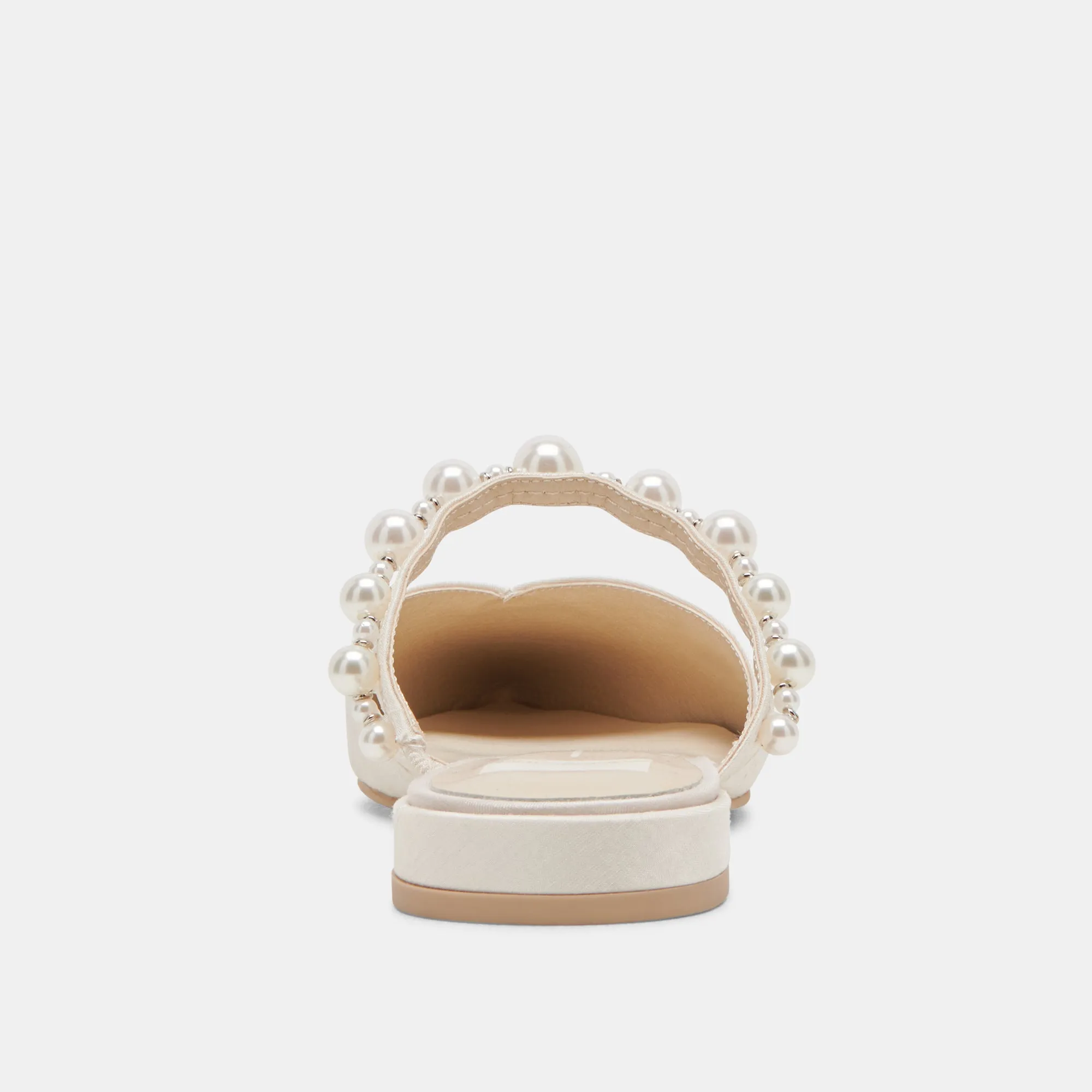KANIKA PEARL WIDE FLATS PERLES VANILLE