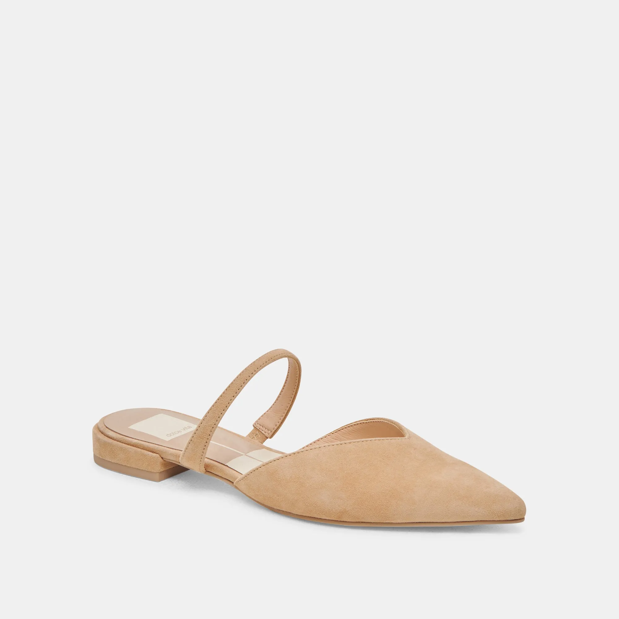 KANIKA WIDE FLATS CUIR SUÉDÉ TAN