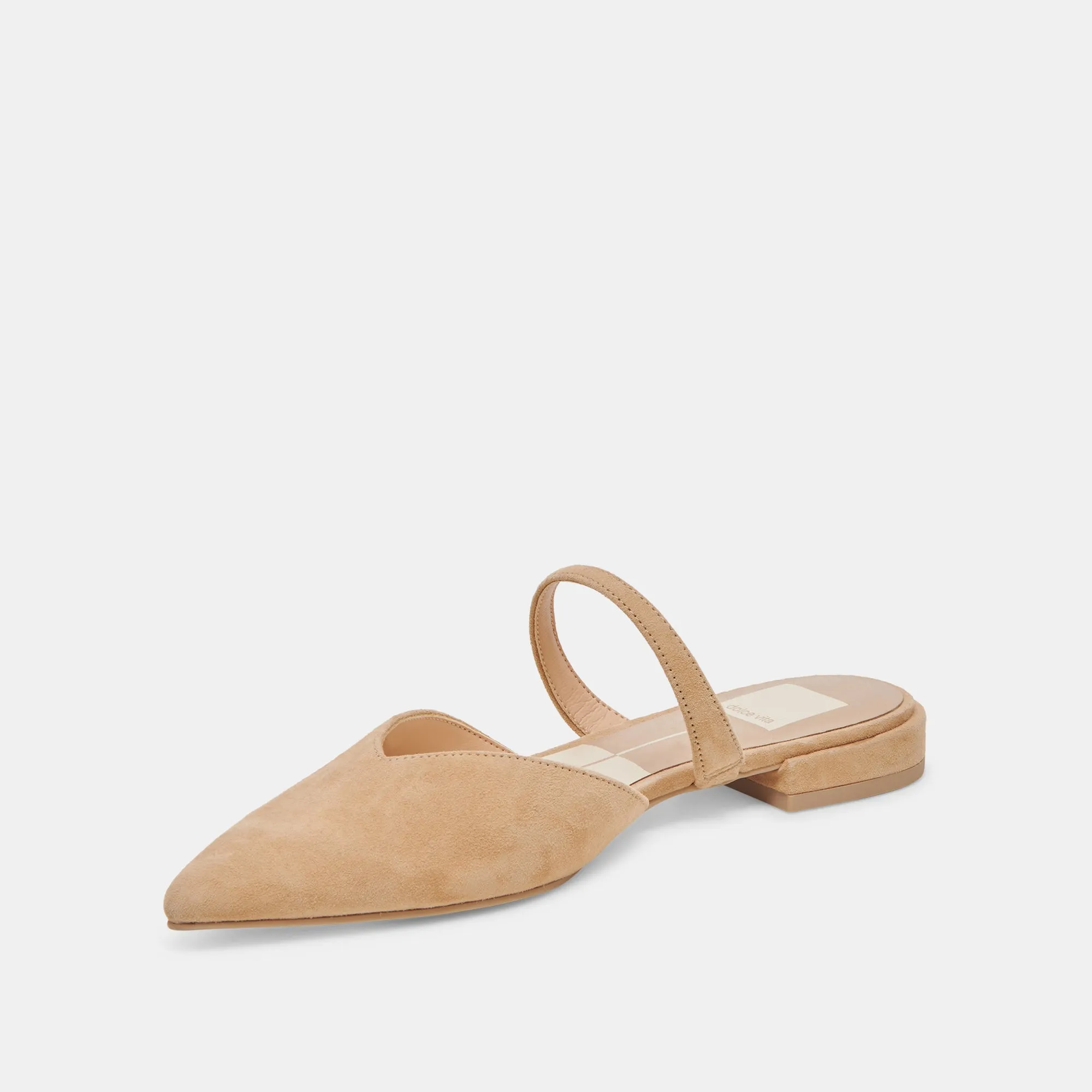 KANIKA WIDE FLATS CUIR SUÉDÉ TAN