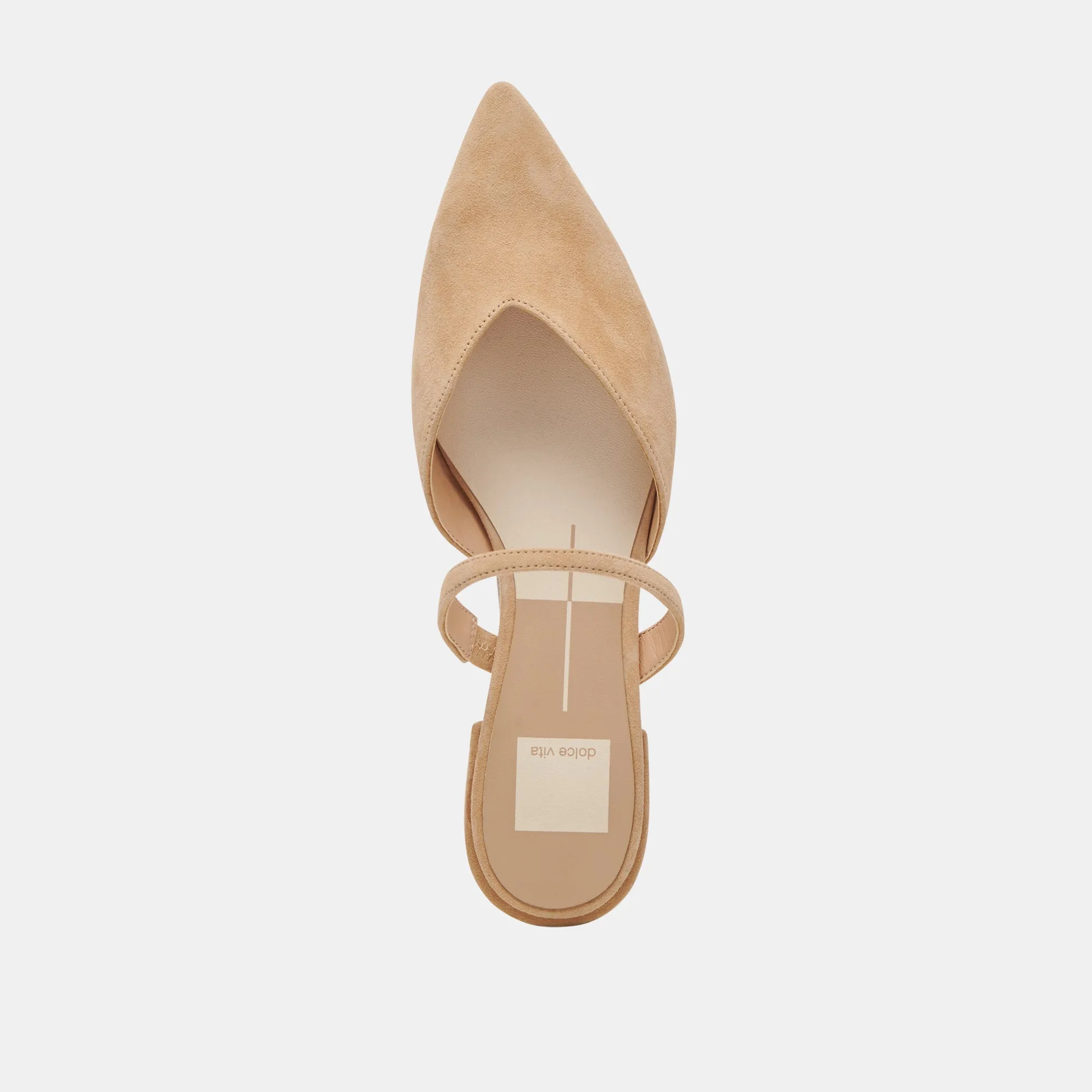 KANIKA WIDE FLATS CUIR SUÉDÉ TAN
