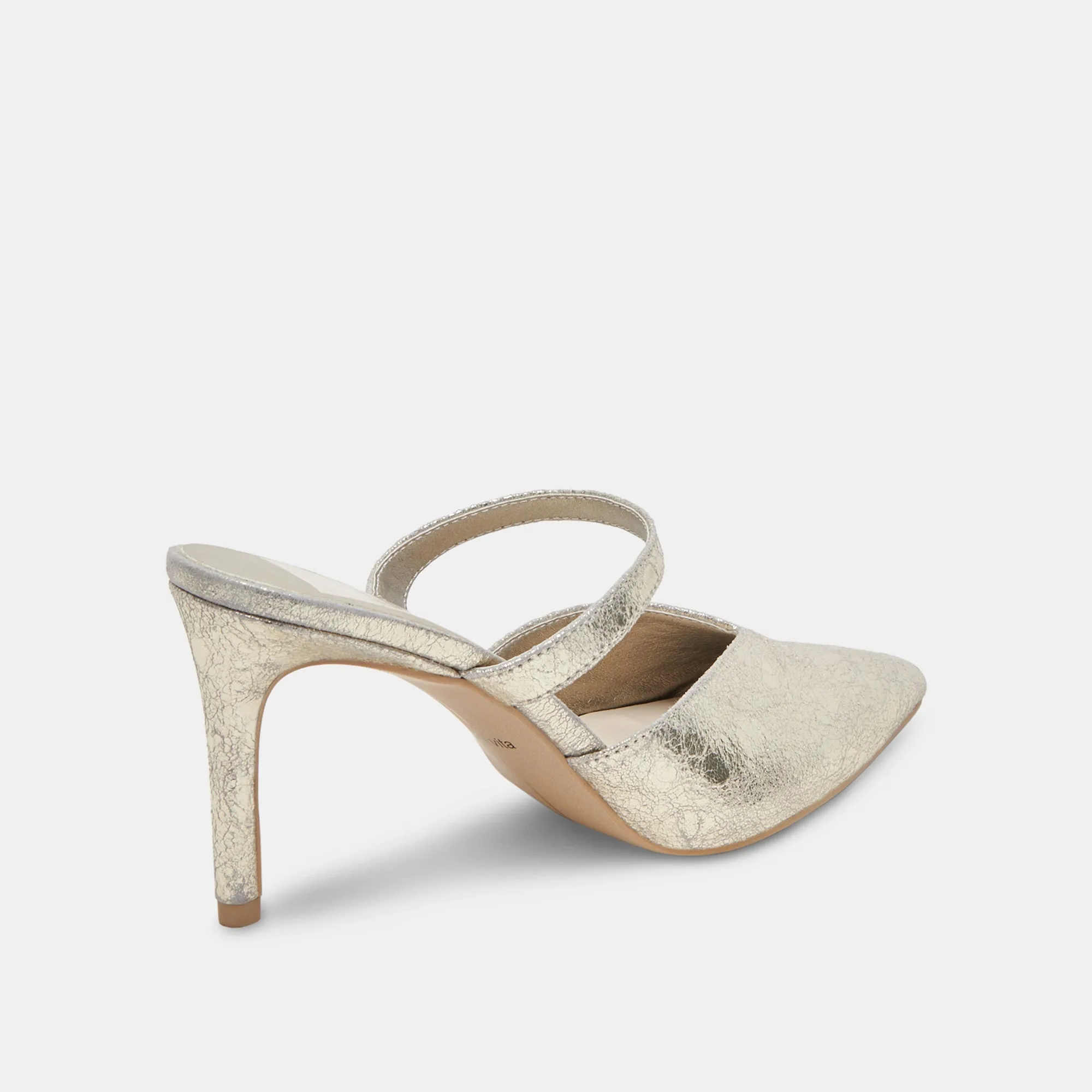 KANIKA TALONS LARGES CUIR PLATINE VIEILLI