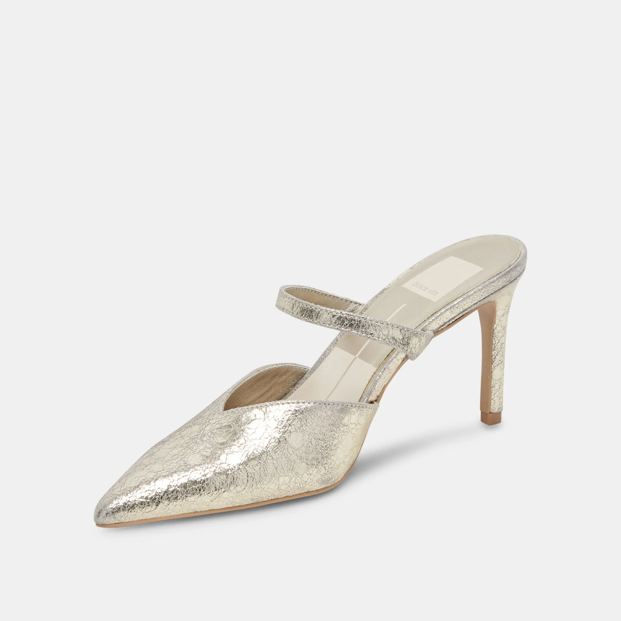 KANIKA TALONS LARGES CUIR PLATINE VIEILLI