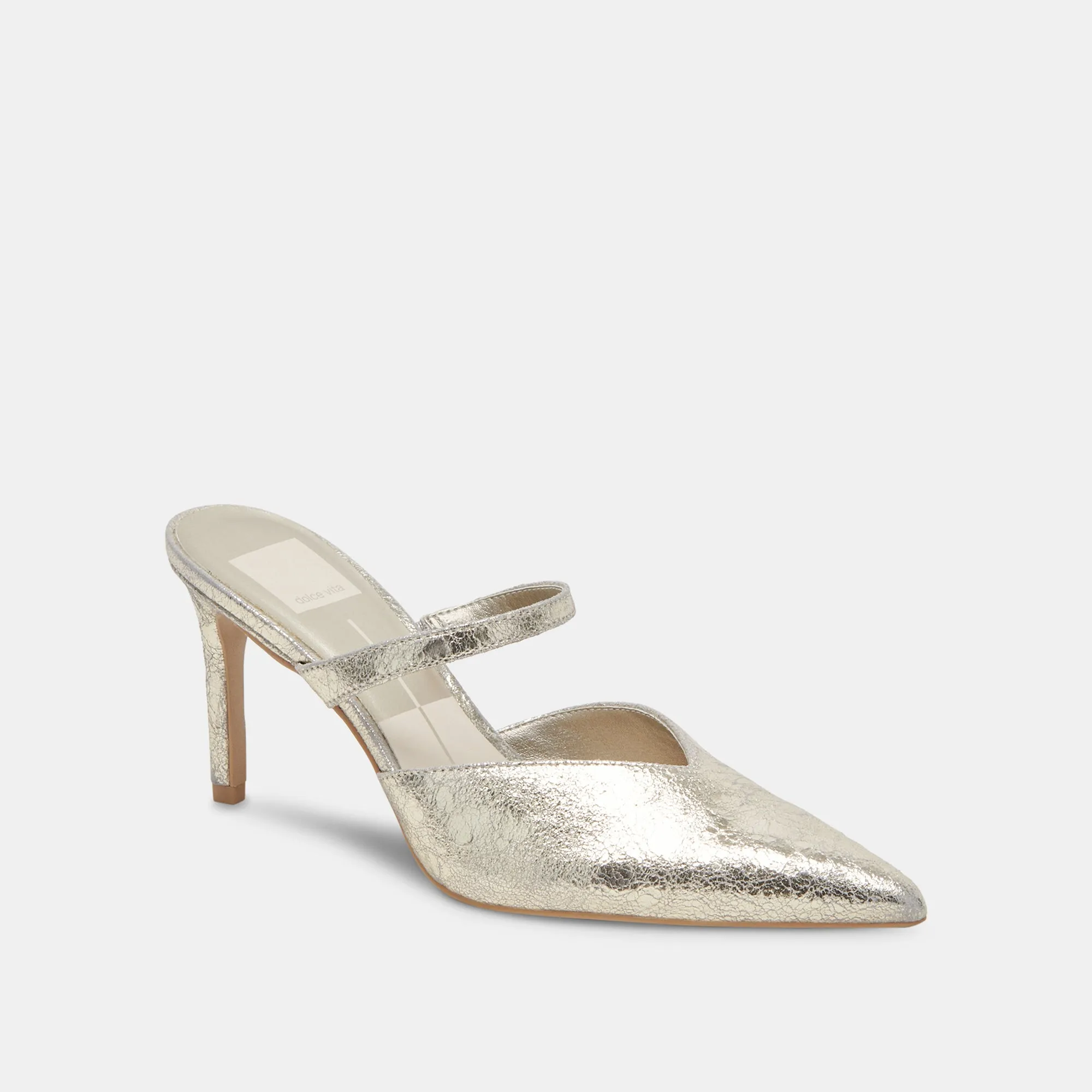 KANIKA TALONS LARGES CUIR PLATINE VIEILLI