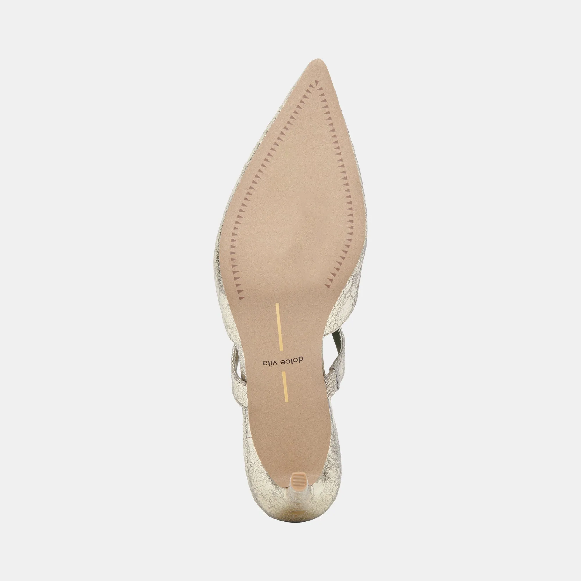 KANIKA TALONS LARGES CUIR PLATINE VIEILLI