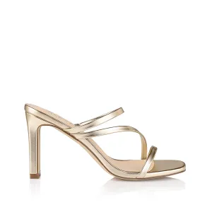 Mules Kipper à talon bloc - Champagne lisse