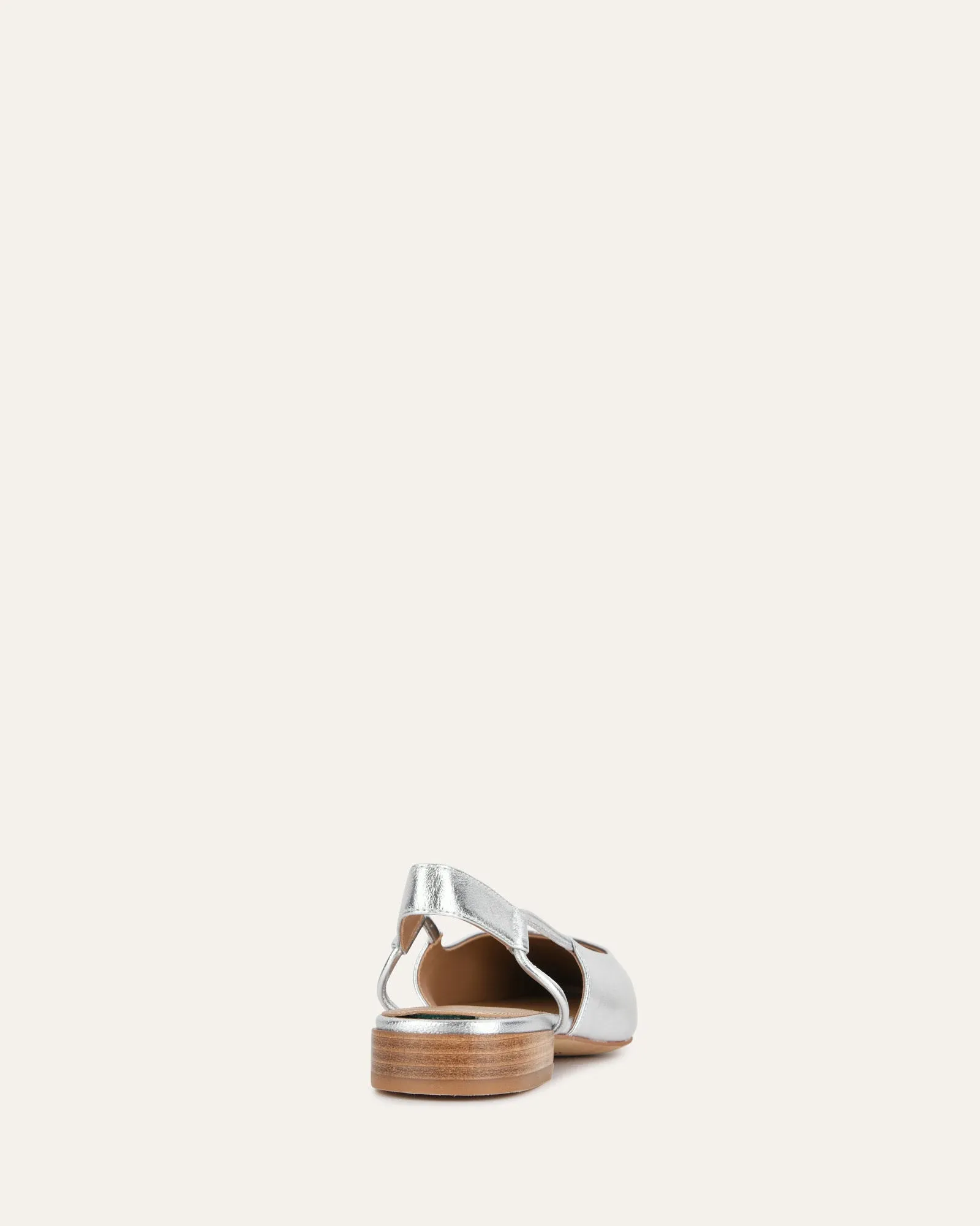 LARISSA ROBE BALLERINES CUIR ARGENTÉ