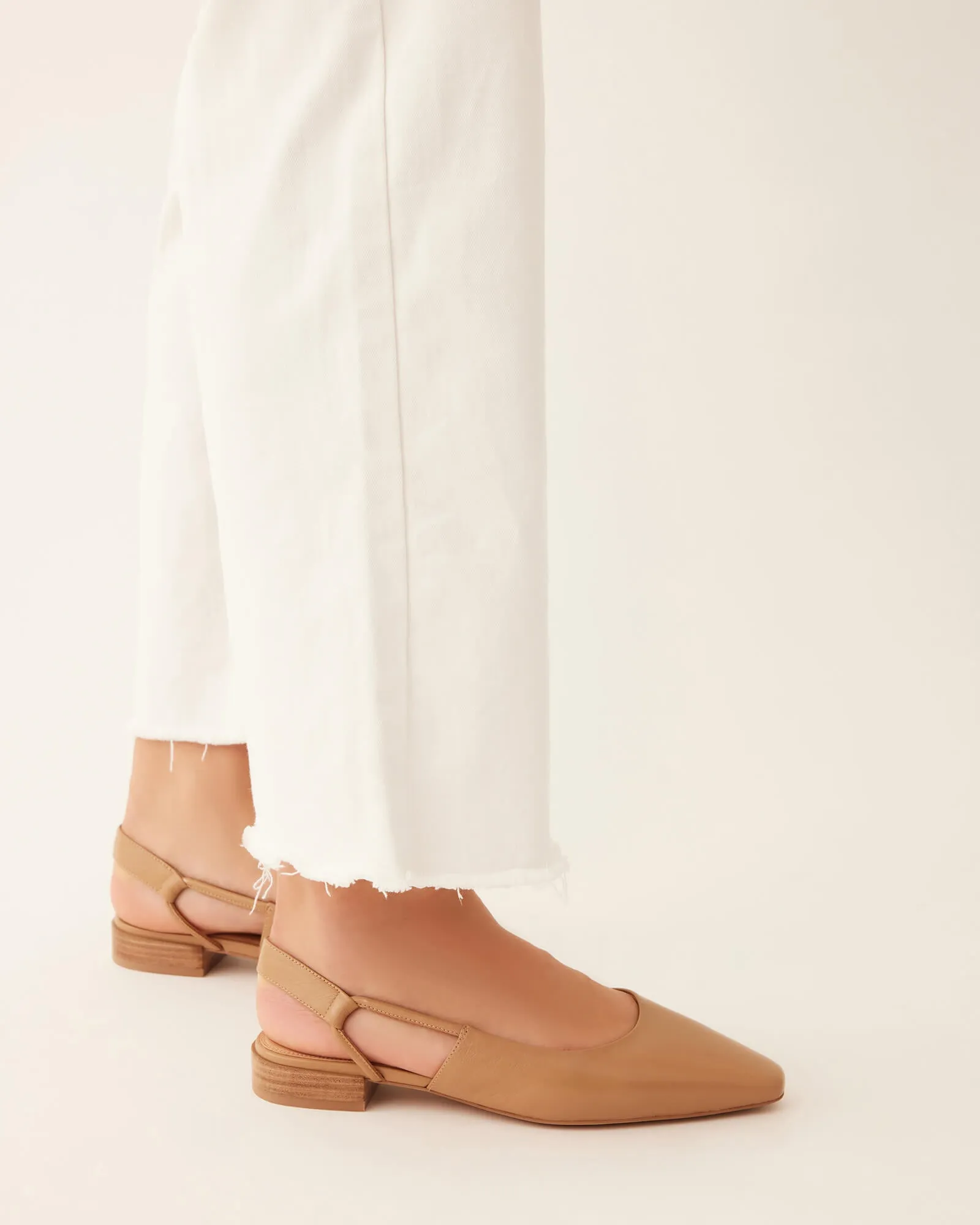 LARISSA ROBE BALLERINES CUIR BRUN