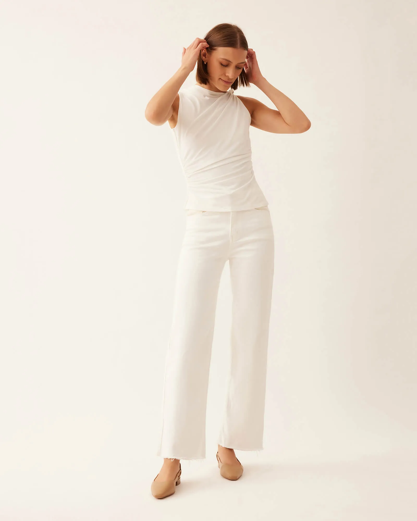 LARISSA ROBE BALLERINES CUIR BRUN