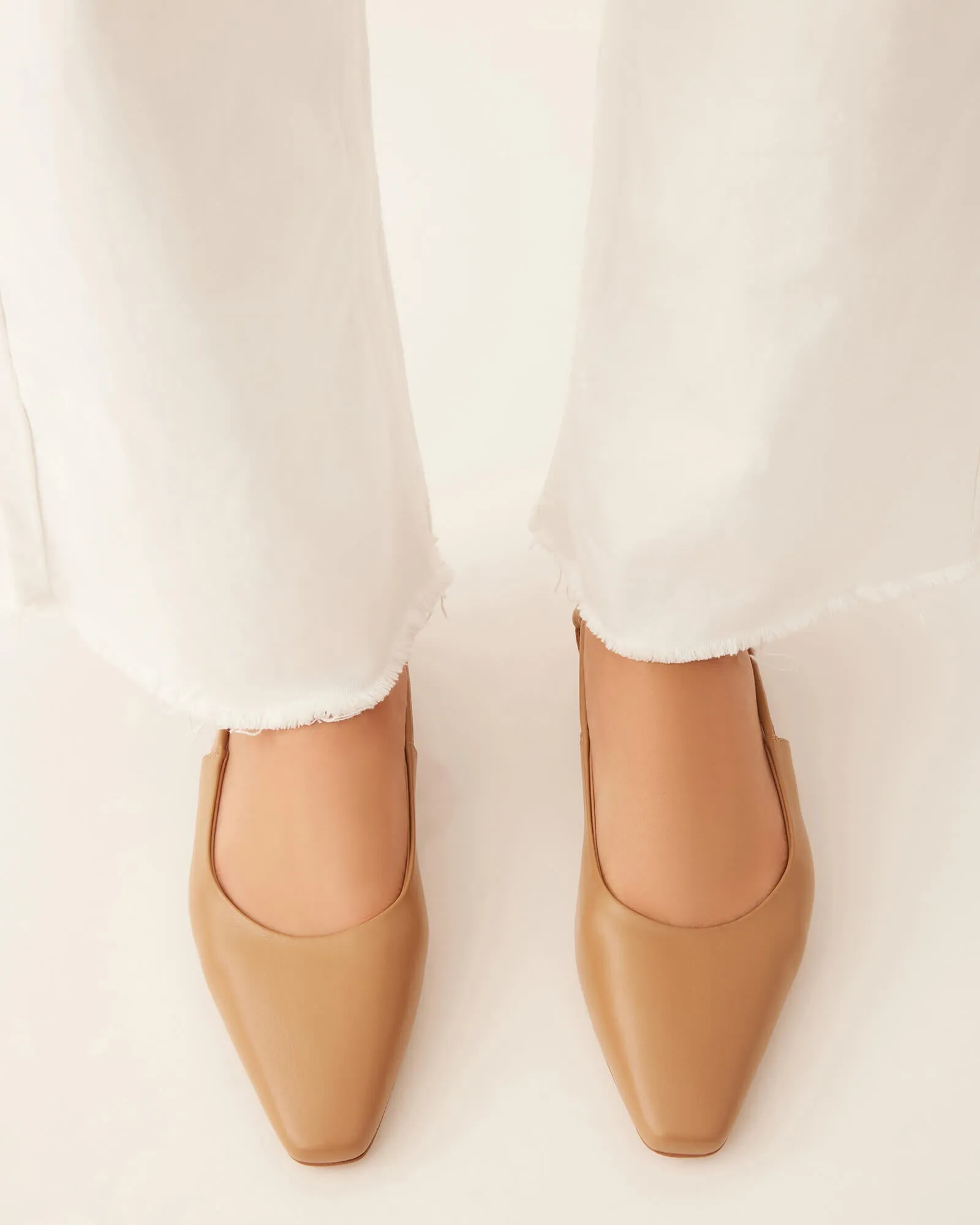 LARISSA ROBE BALLERINES CUIR BRUN