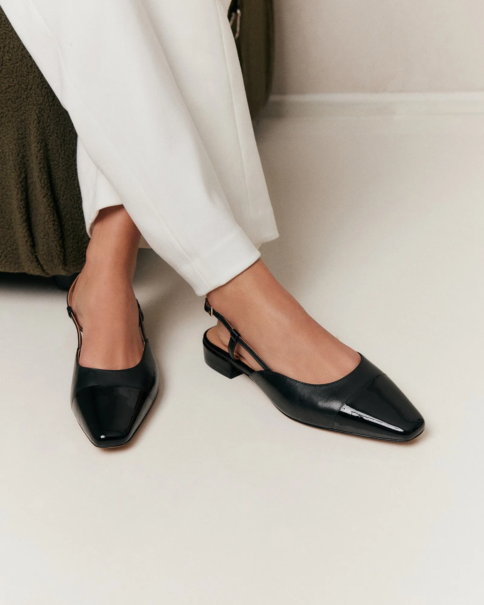 LEAH ROBE BALLERINES NOIR MULTICOLORE
