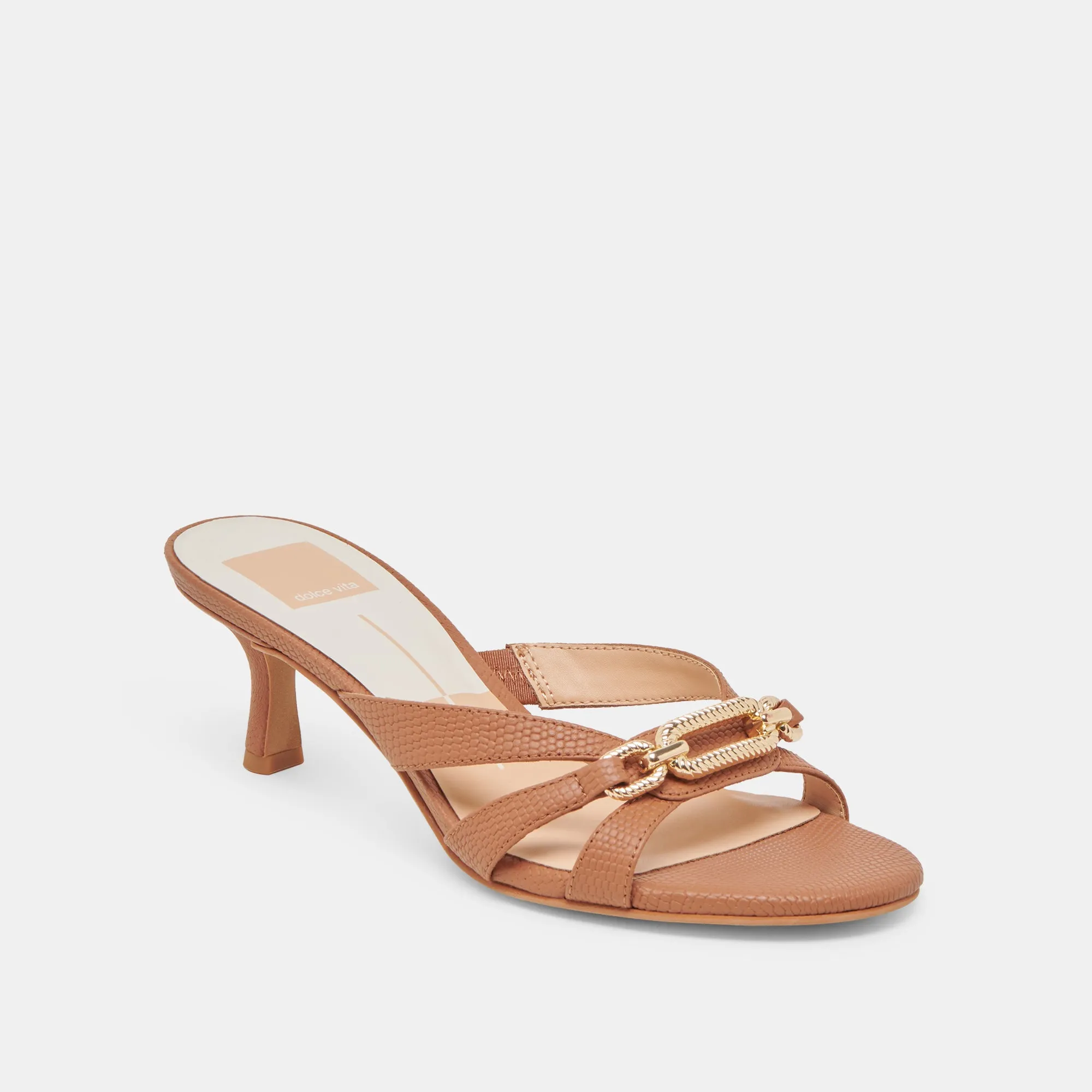 LERAH TALONS EN CUIR GRAVÉ SADDLE