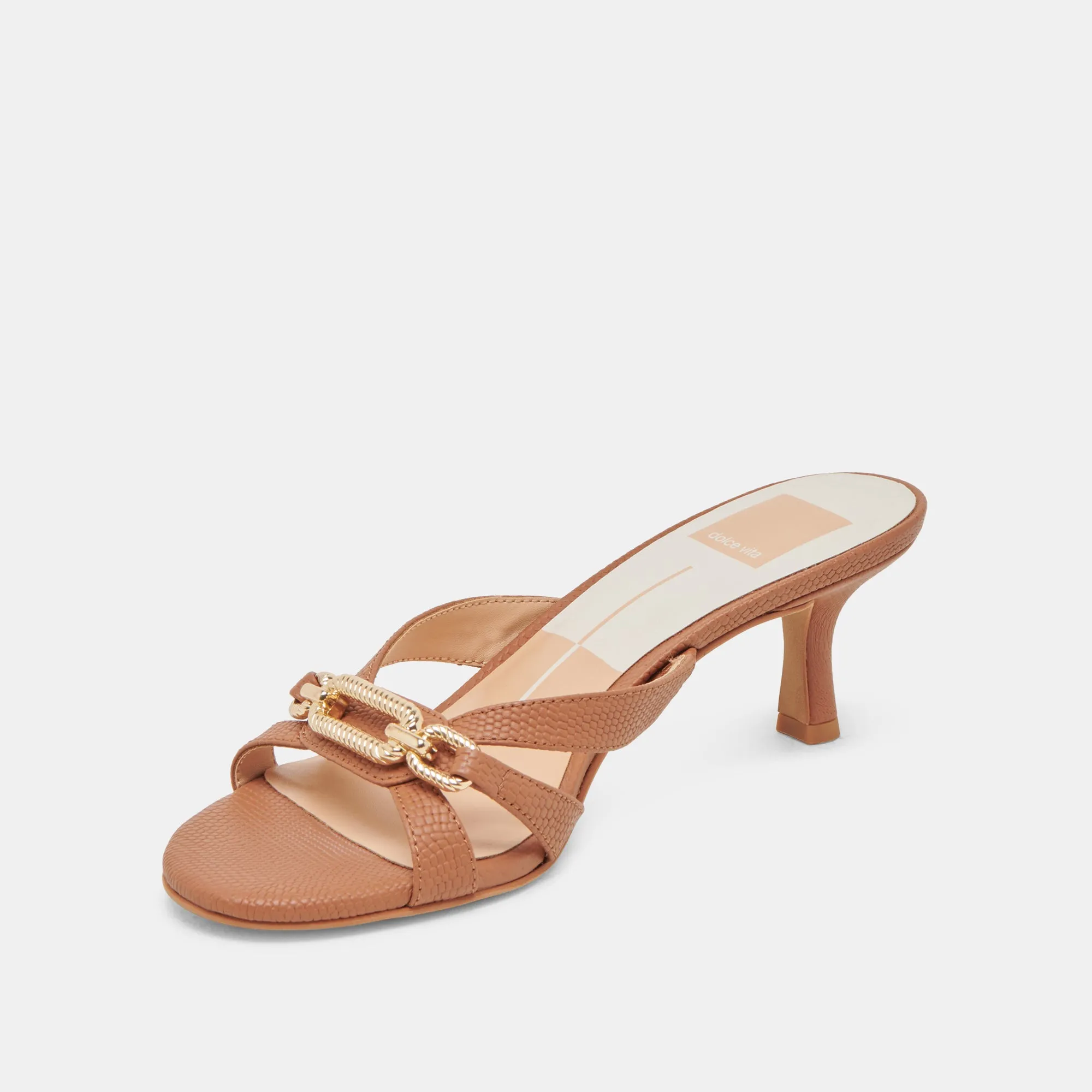LERAH TALONS EN CUIR GRAVÉ SADDLE