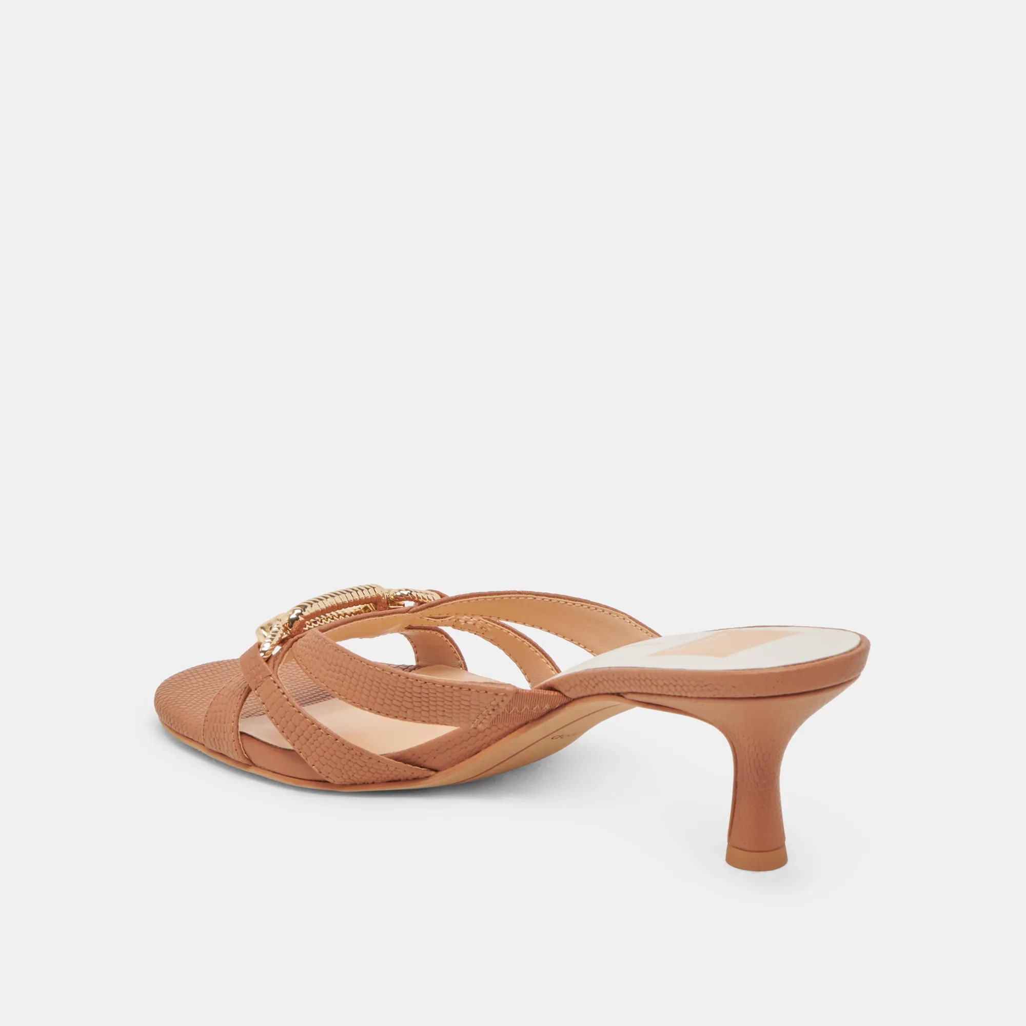 LERAH TALONS EN CUIR GRAVÉ SADDLE