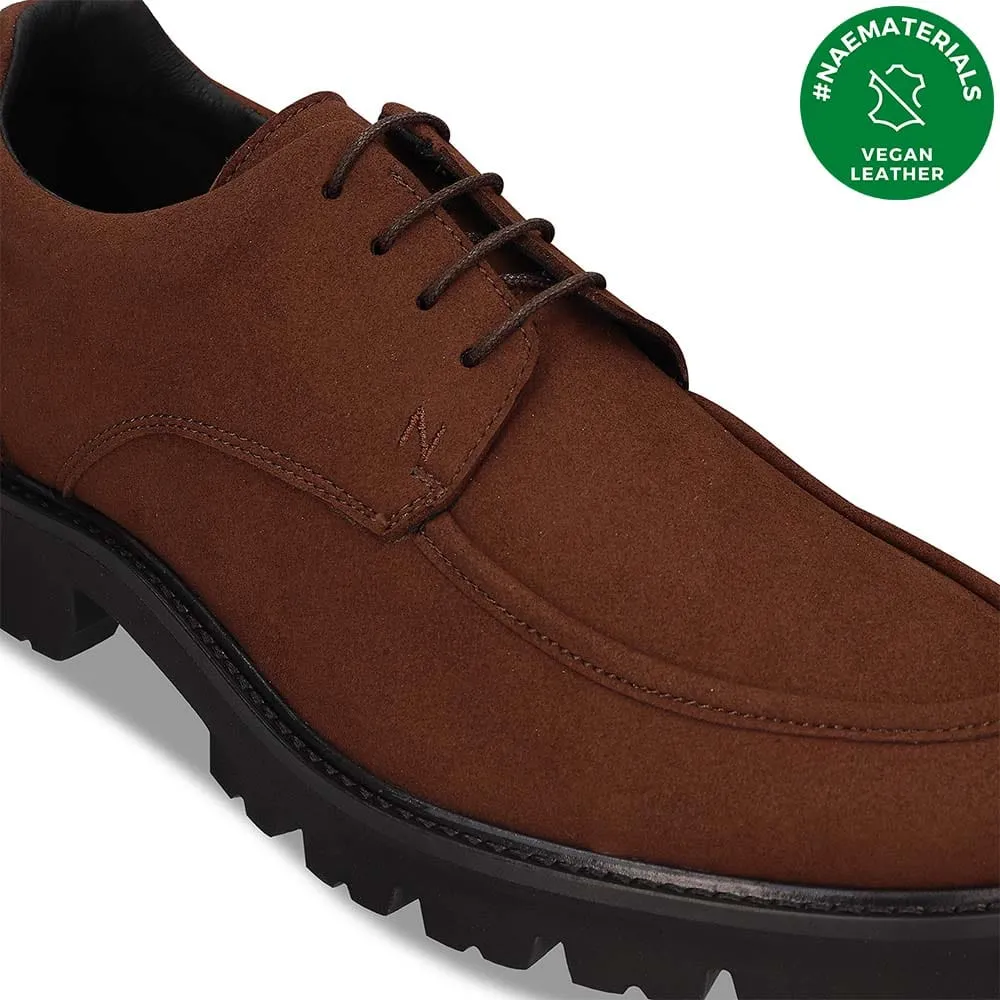 Chaussures Derby en Suédine Vegan pour Homme Luke | Marron