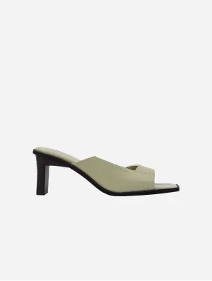 Lyn Vegan Mules en Cuir de Pomme | Vert Sauge