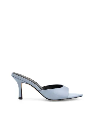 Mules Margot à Bout Pointu - Satin Bleu