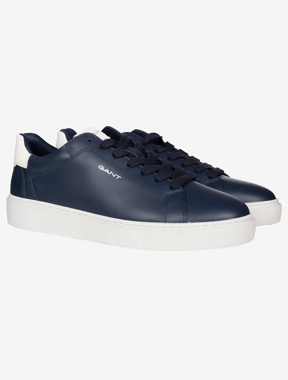 Mc Julien Basket en Cuir Marine Blanc