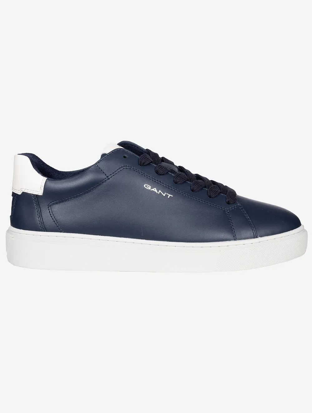 Mc Julien Basket en Cuir Marine Blanc