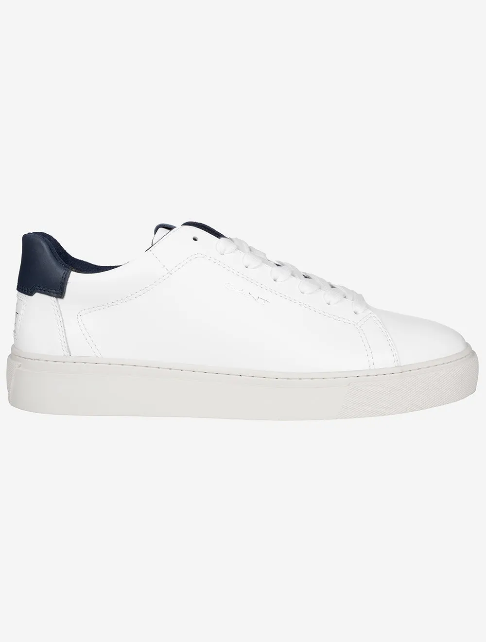 Mc Julien Basket en Cuir Blanc Marine