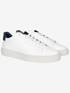 Mc Julien Basket en Cuir Blanc Marine