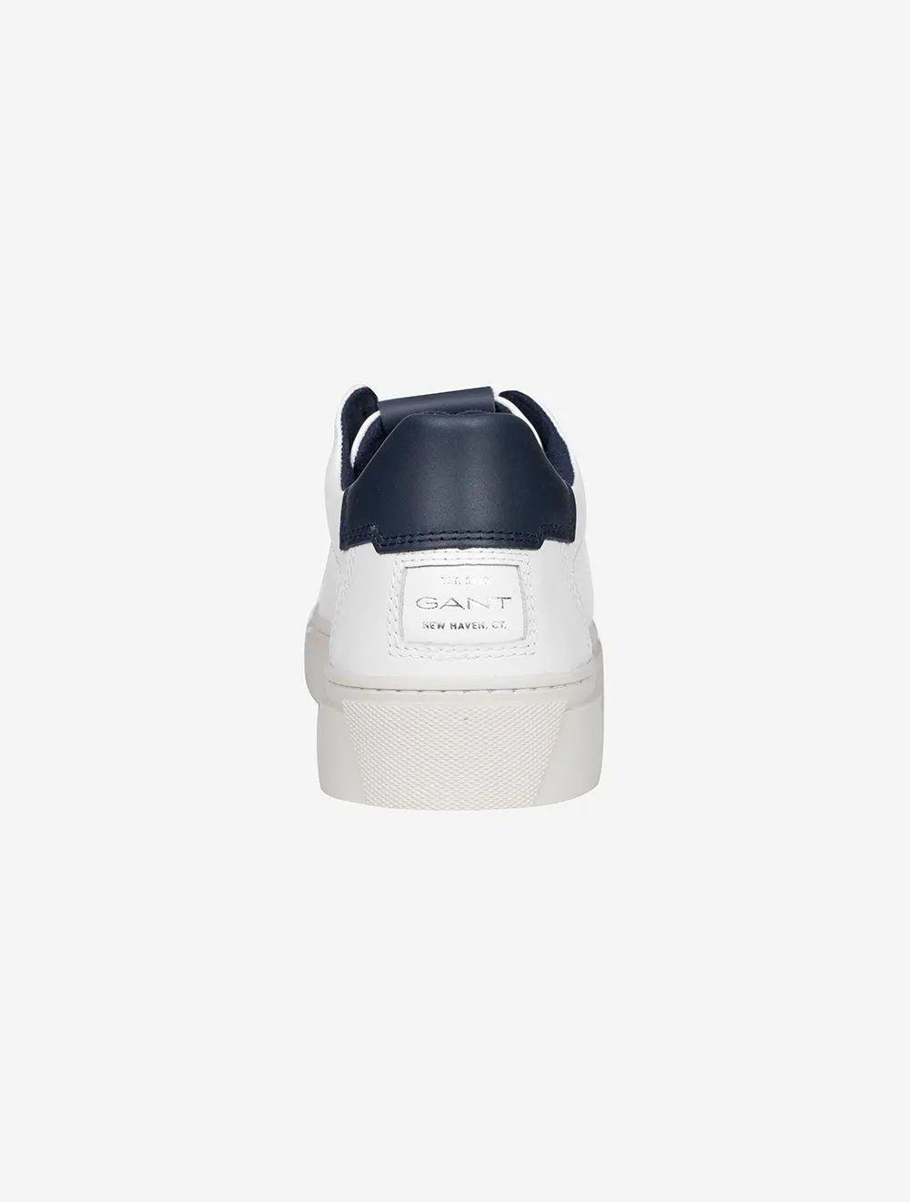 Mc Julien Basket en Cuir Blanc Marine
