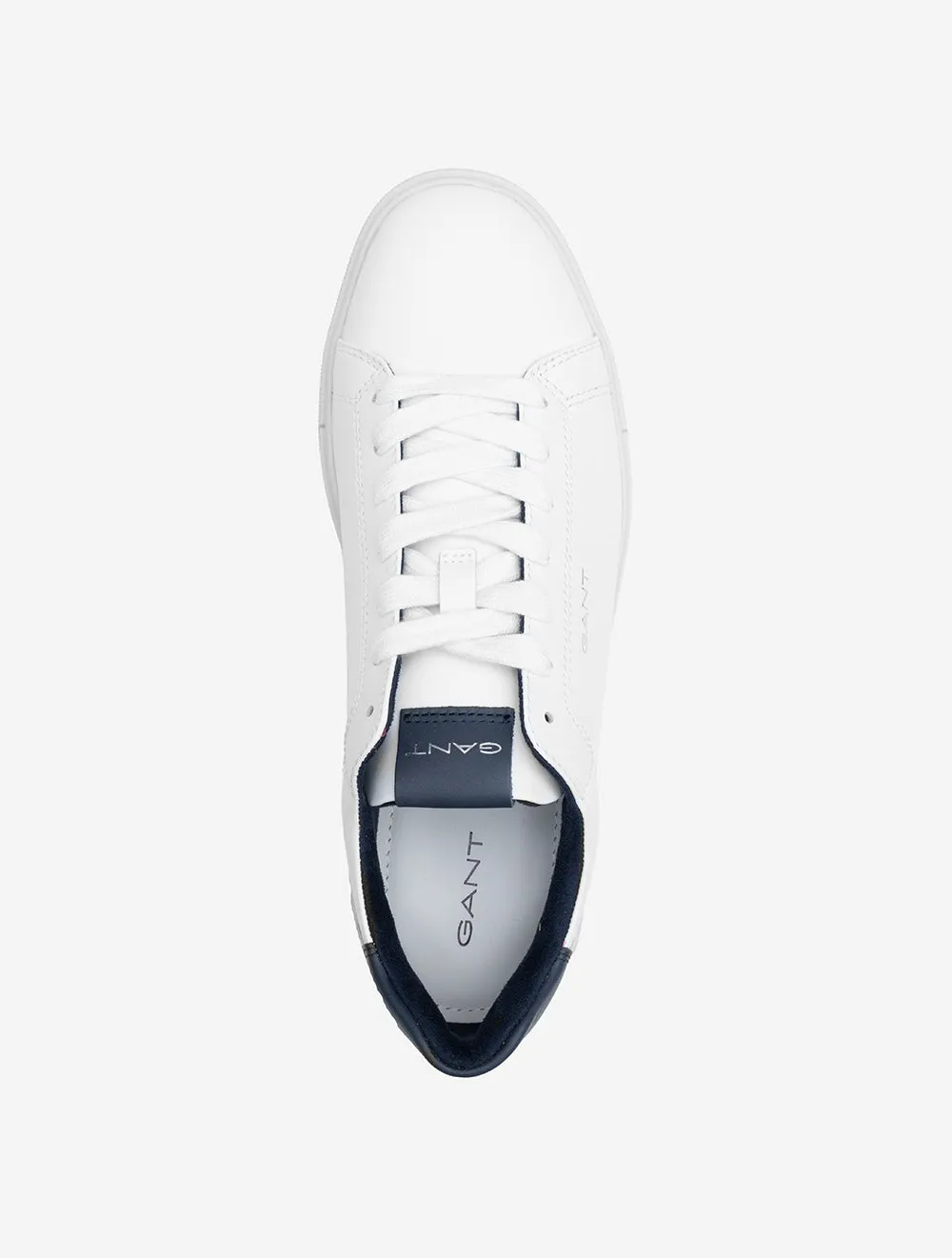 Mc Julien Basket en Cuir Blanc Marine